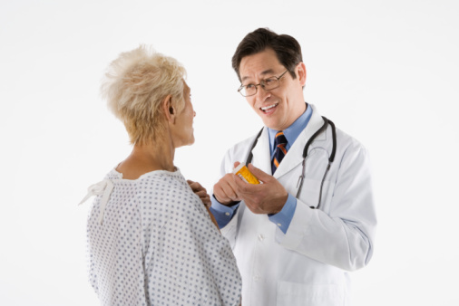 Doctor discussing prescription with patient